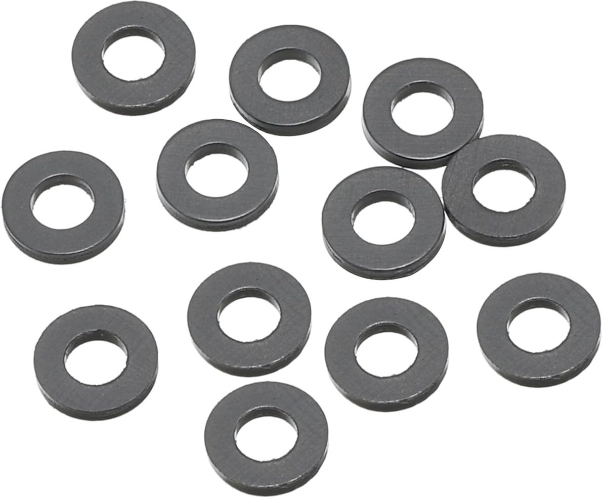 Platte schijf 12 stuks 4 mm binnendiameter 8 mm buitendiameter 1 mm dikke afdichtring voor kraan buis slang bevestigingsbouten zwart