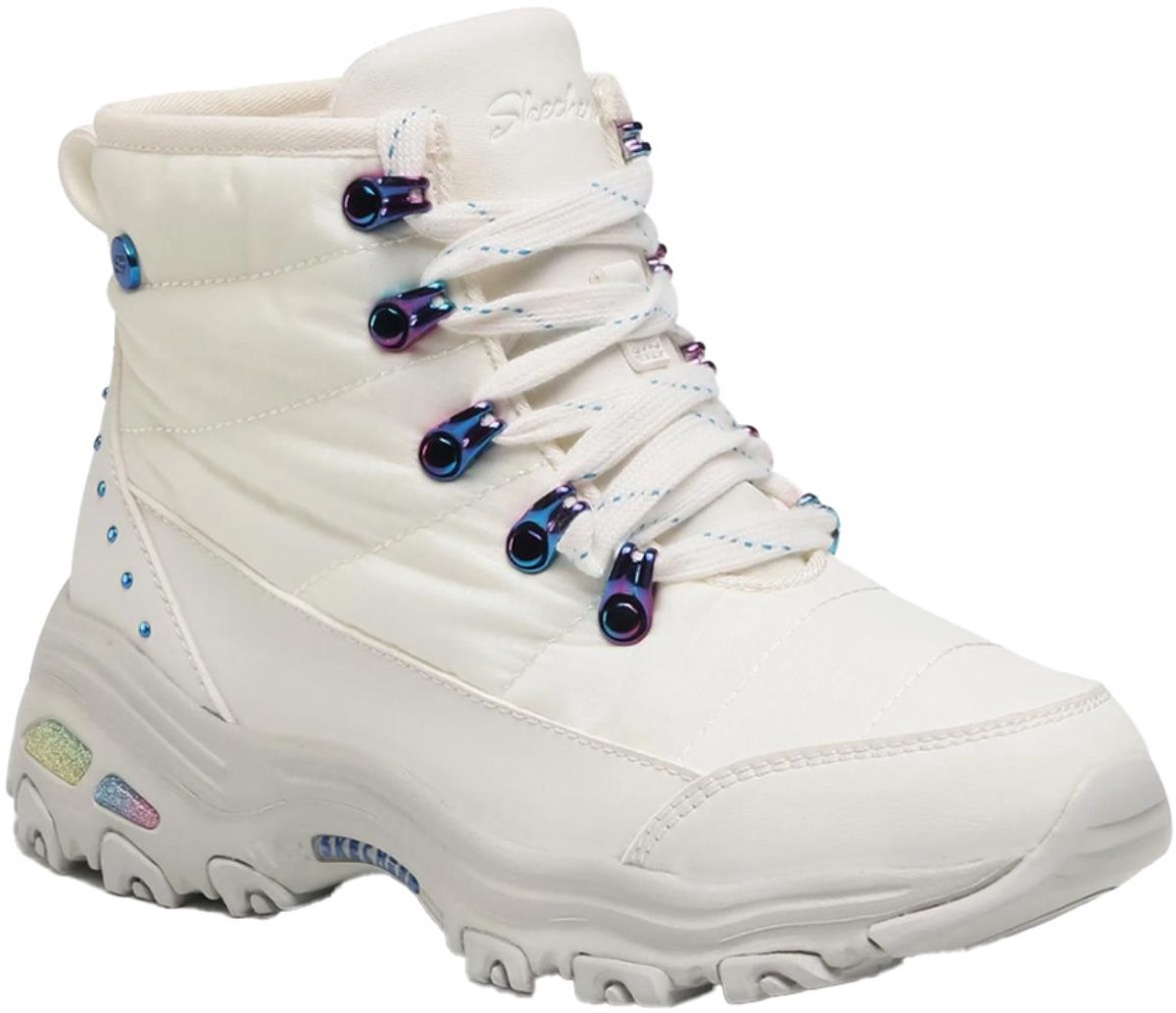 SKECHERS D LITES WEEKENDER PUFFER Skechers 167088-WMLT Dames Wandelschoenen Wit Maat 38