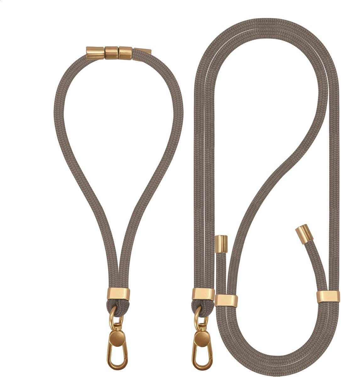 My Style Universeel Telefoonkoord Verstelbaar - Taupe (2-Pack)