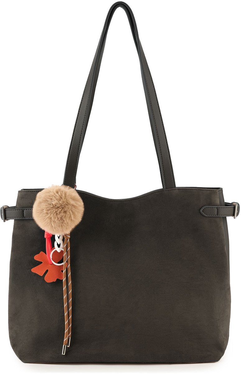 FREDsBRUDER Leren shopper Playful Softie Collection Shopper Wren donkerbruin