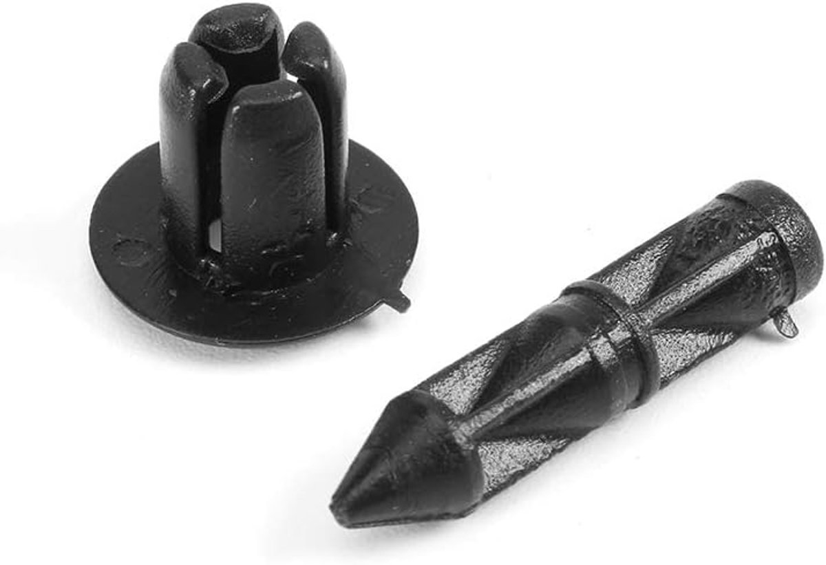 Klinknagel clips voor auto's - 100 stuks 6 mm motorfiets kuip trim bevestigingsmiddelen, compatibel met modellen