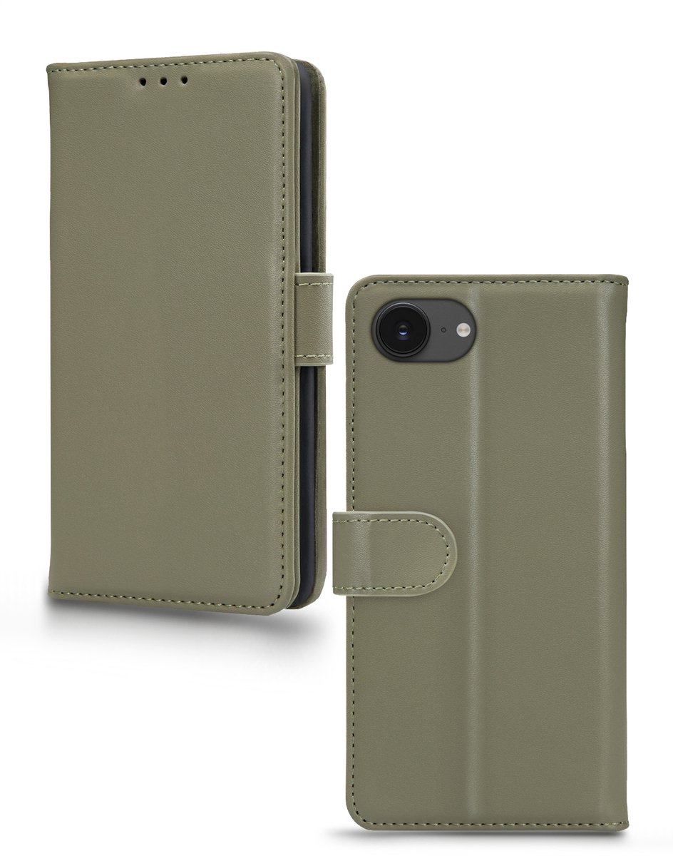 Mobilize Telefoonhoesje geschikt voor Apple iPhone 17e Hoesje | Mobilize Premium Gelly Bookcase Portemonnee | Pasjeshouder voor 3 Pasjes | Telefoonhoesje voor Pinpas / OV Kaart / Rijbewijs - Groen