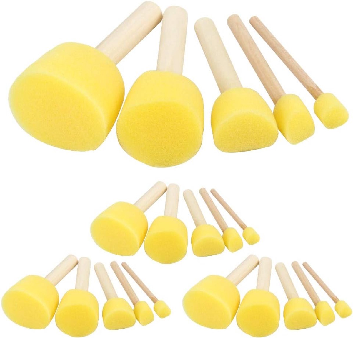 20 stuks Pinselset uit schuim, malschwamm Schaum für Malerei Handwerk Keramik DIY Malerei Werkzeuge Packung