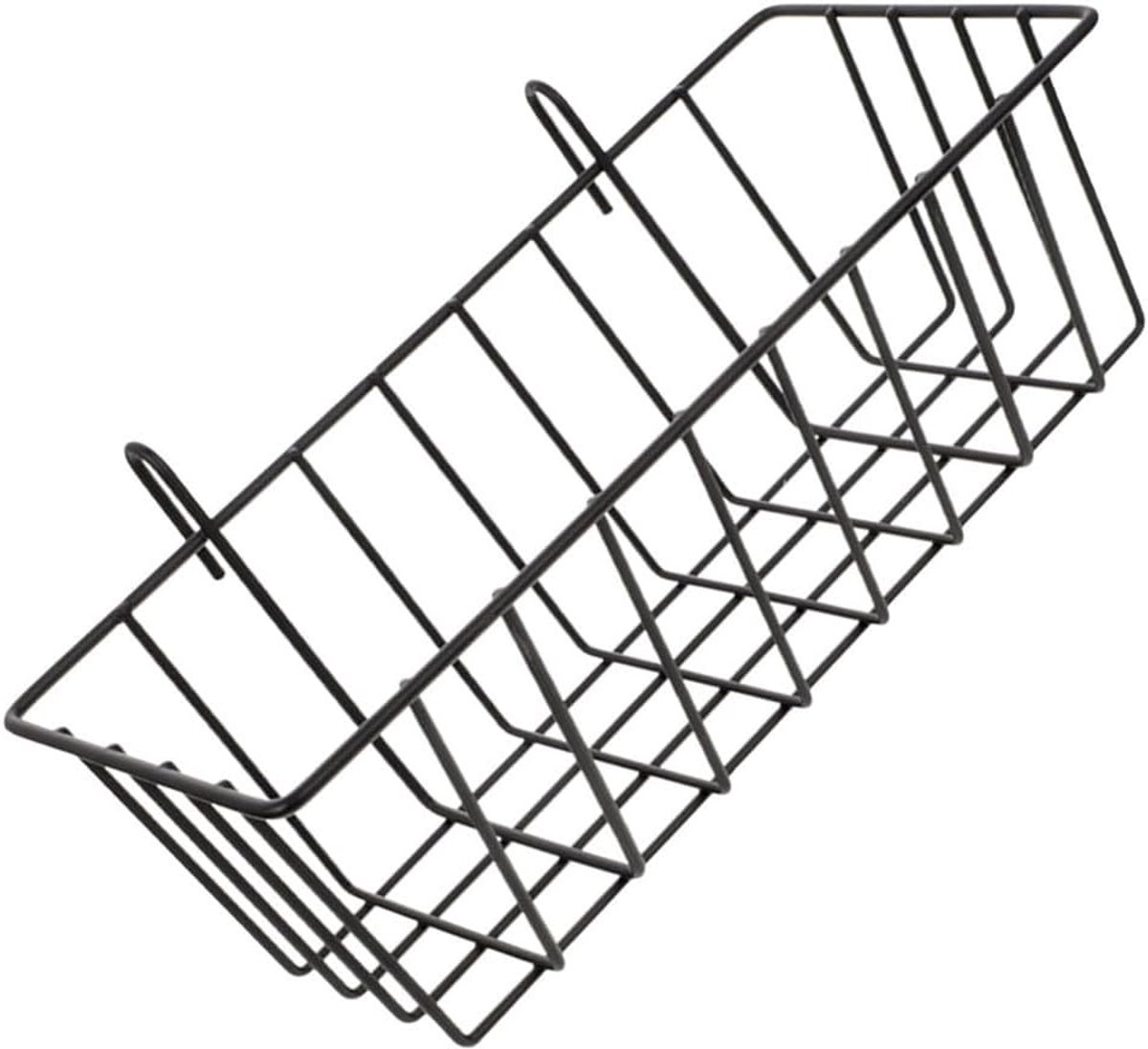 Wandmanden met rasterstructuur - Hangende draadmand met haak voor het organiseren van keuken-, badkamer- en woondecoratie - Metalen wandopberg- en displayrek voor rasterpanelen
