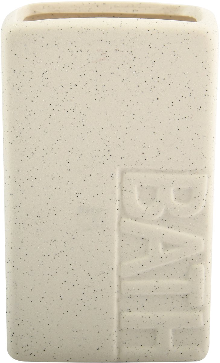 MSV Tandenborstelhouder KOH TAO – Beker voor Tandenborstel en Tandpasta – Badkamer Accessoires – Vochtbestendig – 7x7x11 cm