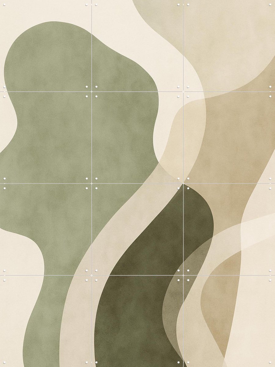 IXXI Abstract No 12, Seaways - 60 x 80 cm - Gratis ophangtool - Grote wanddecoratie en posters - Illustraties, Minimalisme, Modern, Geometrische