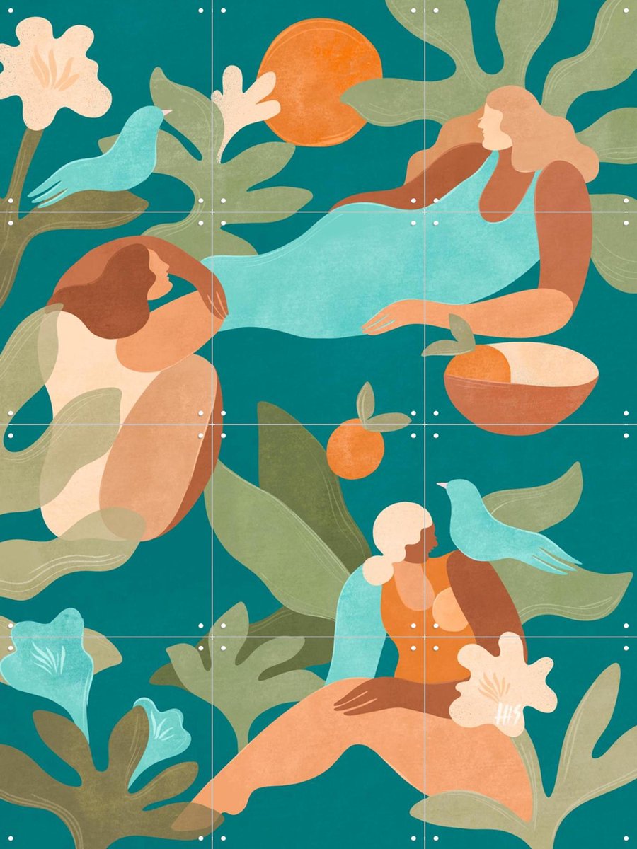 IXXI Gift Of Renewal, Maggie Stephenson - 60 x 80 cm - Gratis ophangtool - Grote wanddecoratie en posters - Fantasierijk, Speels, Geometrische Kunst