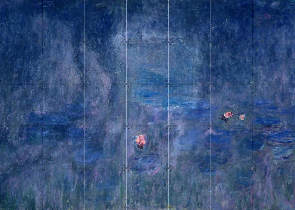 IXXI Water Lilies: Reflections of Trees, Claude Monet & Bridgeman Images - 140 x 100 cm - Gratis ophangtool - Grote wanddecoratie en posters -