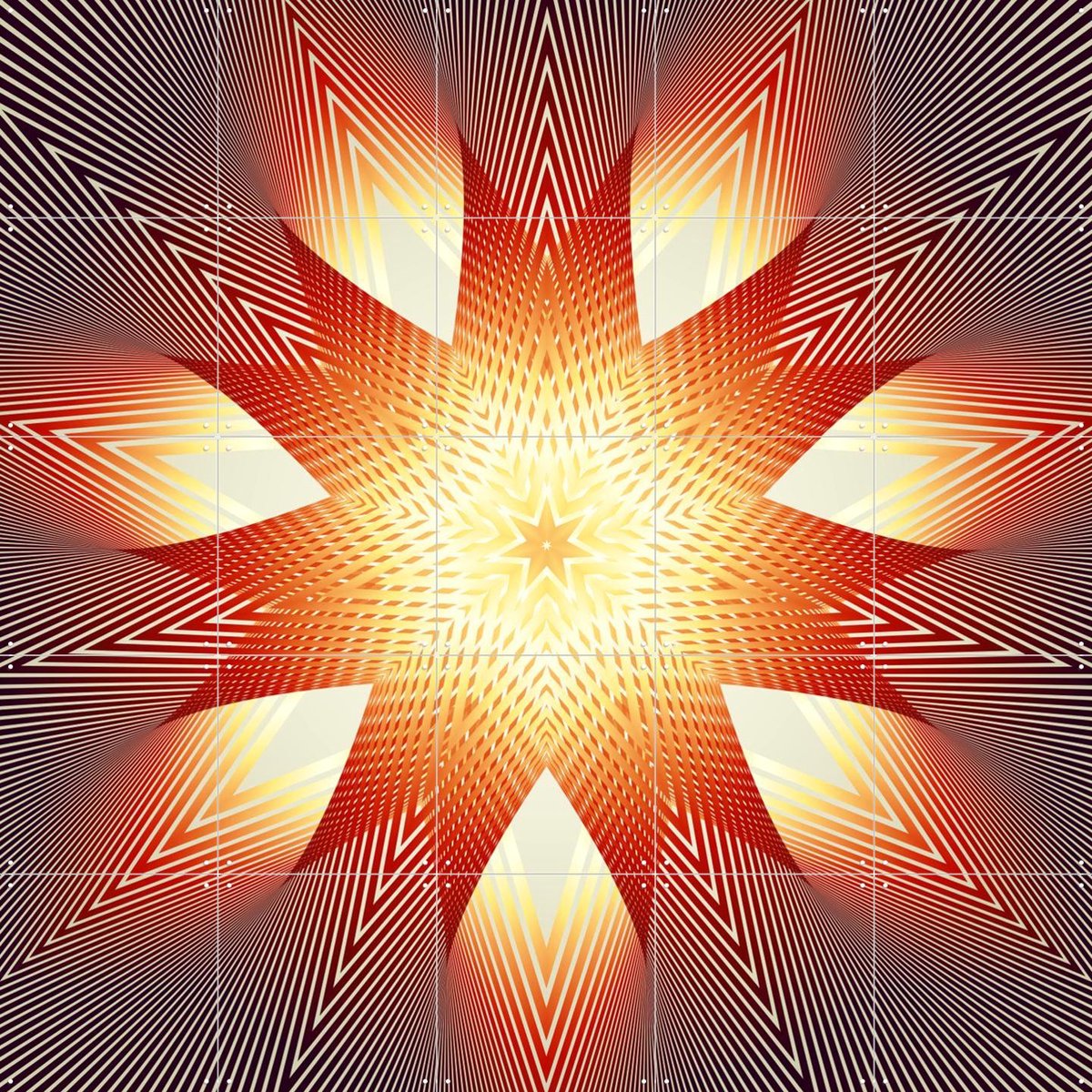 IXXI Ignition, Angelo Cerantola - 100 x 100 cm - Gratis ophangtool - Grote wanddecoratie en posters - Digitale Kunst, Modern, Geometrische Kunst