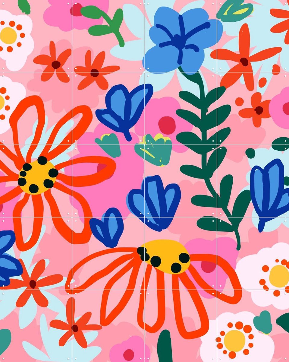 IXXI That Floral Summer Kinda Feeling, Uma Gokhale & Various - 80 x 100 cm - Gratis ophangtool - Grote wanddecoratie en posters - Illustraties