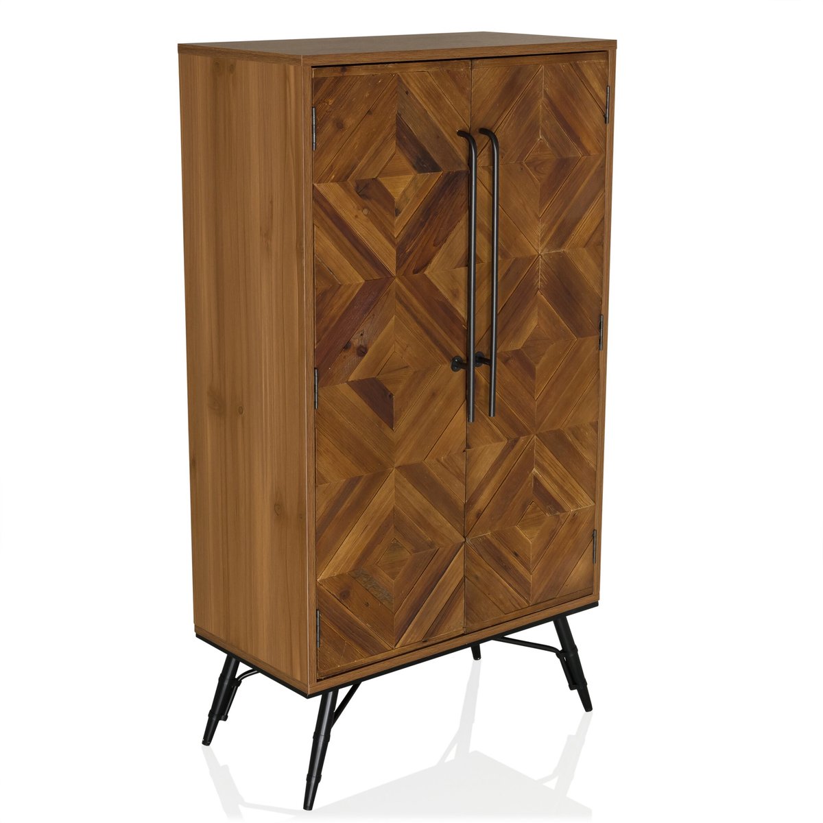 High board / ladekast SANTJAGO WOOD HIGH 63 x 32 x 117 cm 2 deuren massief dennenhout hjh LIVING