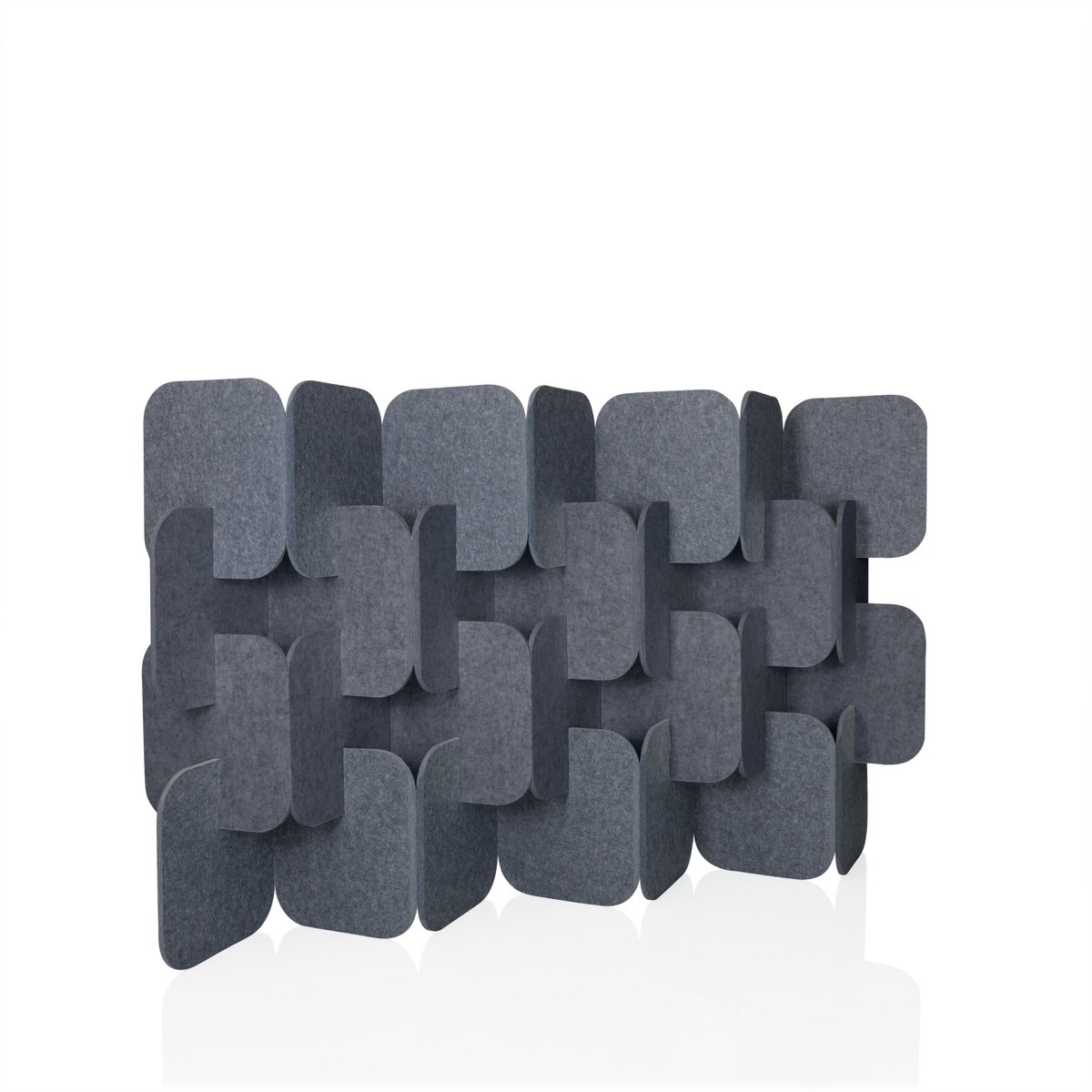 Akoestische scheidingswand FLEXMIUT PLUG PET set van 4 109x170x25cm grijs hjh OFFICE