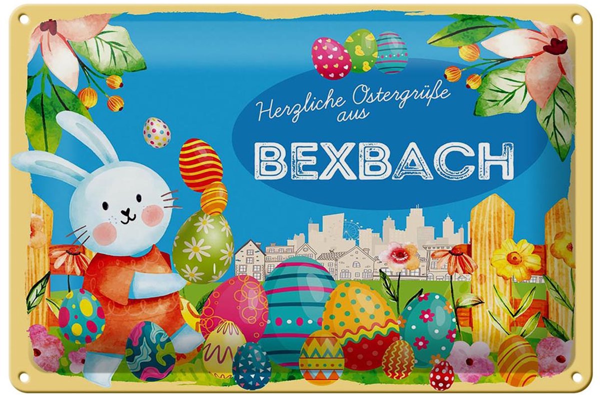 Blechschild Ostern Ostergrüße 30x20cm BEXBACH