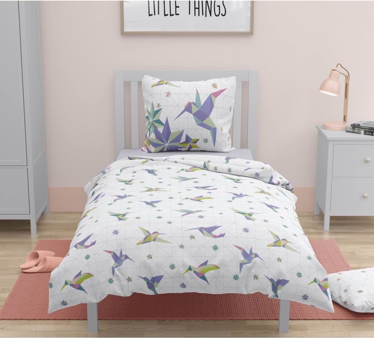 Paradise kinderbeddengoed, 100% katoen, kleuren - blauw, materiaal - 100% katoen - maten - 140 x 200 cm
