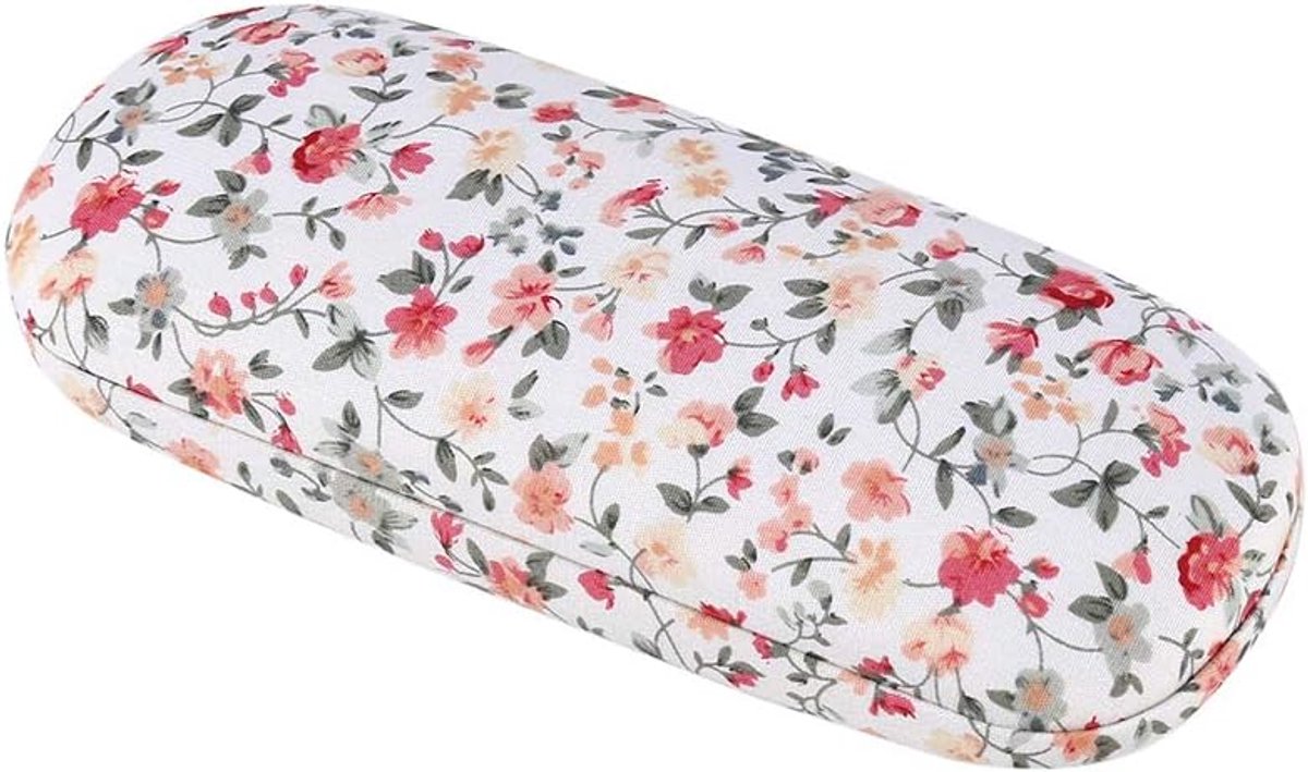 Brillenkoker Harde schaal, harde schattige brillenkoker voor dames, kinderen, tienermeisjes, heren, bloemenbrillendoos, draagbare brillenkokers