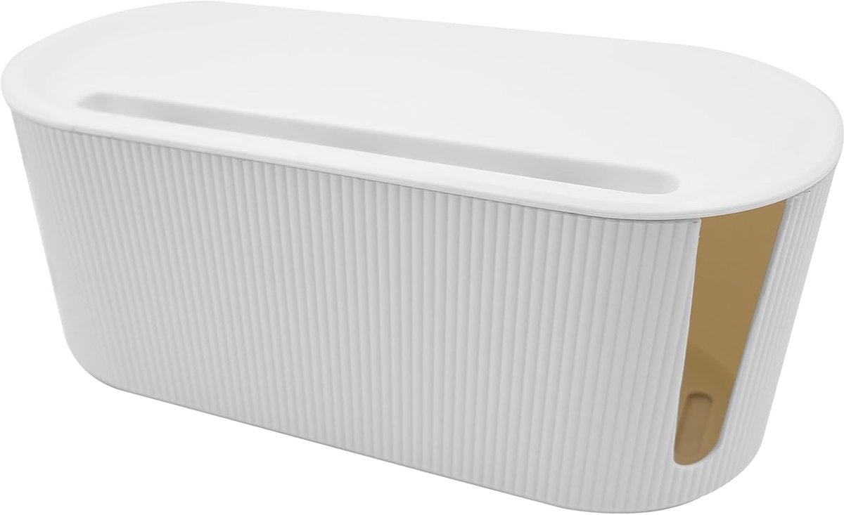 Kabelbeheerdoos, kabeldoos, ABS stofdichte opbergsnoerorganizer, uitbreidingskoord, organizer, voor het verbergen en verbergen van elektrische kabels, 31 x 13,5 x 12,5 cm