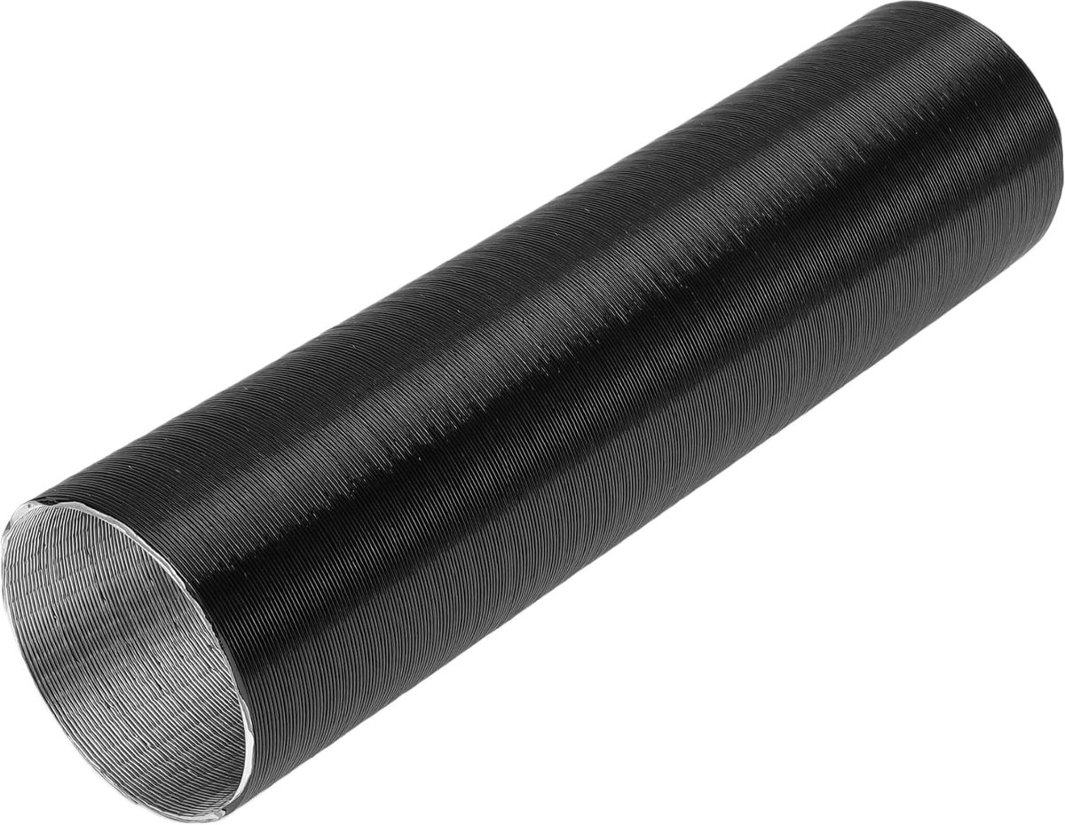 1 Stuk Auto Verwarmingsbuis 75Mm Id 80Cm Max L Warme Lucht Slang Auto Vrachtwagen Rv Bus Bestelwagen Boot Aluminiumfolie Zwart | Aluminiumfolie, zwart, 75 mm ID, 80 cm, voor camper, boot, bestand tegen hoge temperaturen, corrosiebestendig