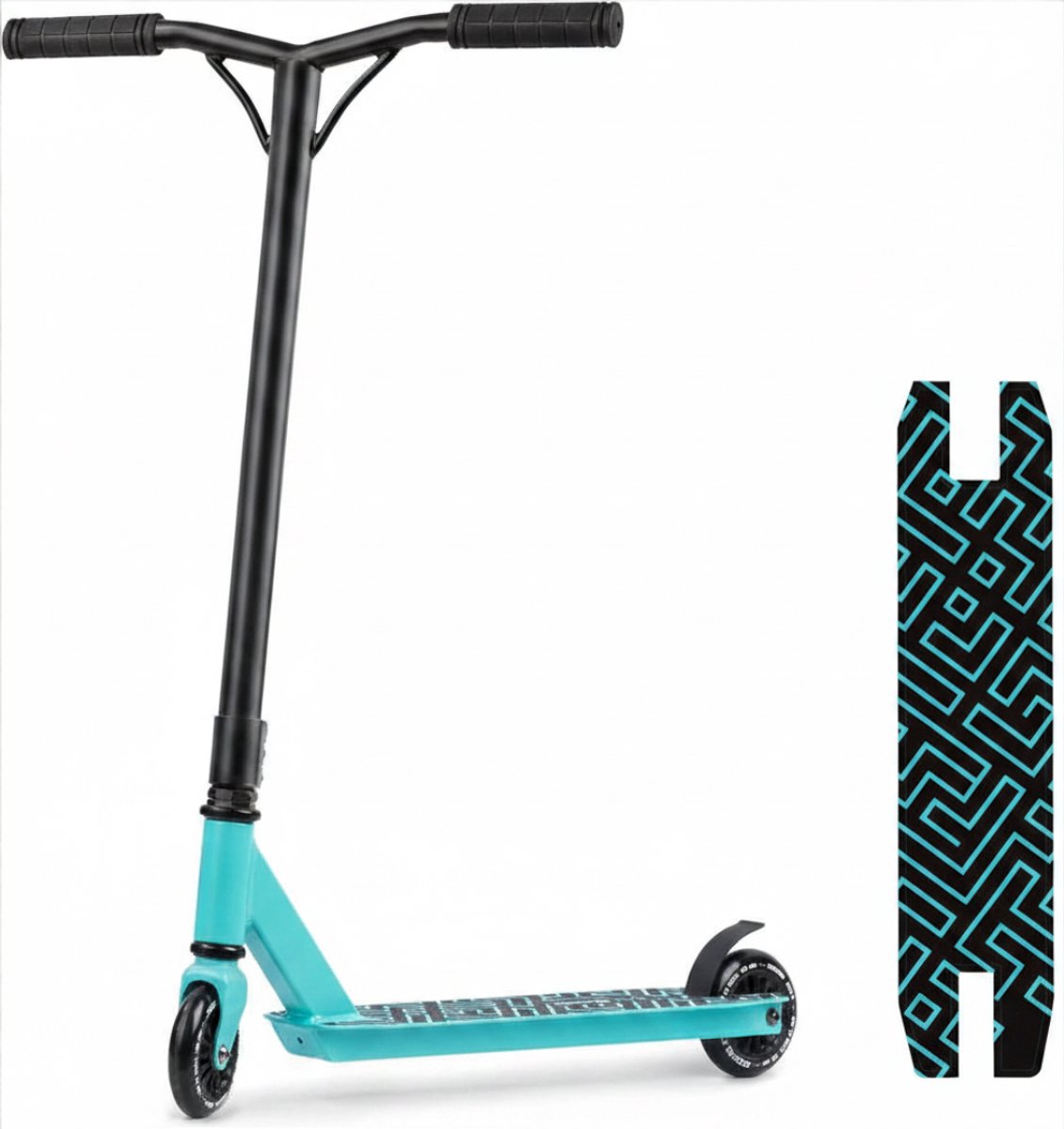 NIVA® Stunt Step - Kinderstep - Stuntstep Jongens en Meisjes - Zwart en Blauw - 66cm x 50cm x 83cm