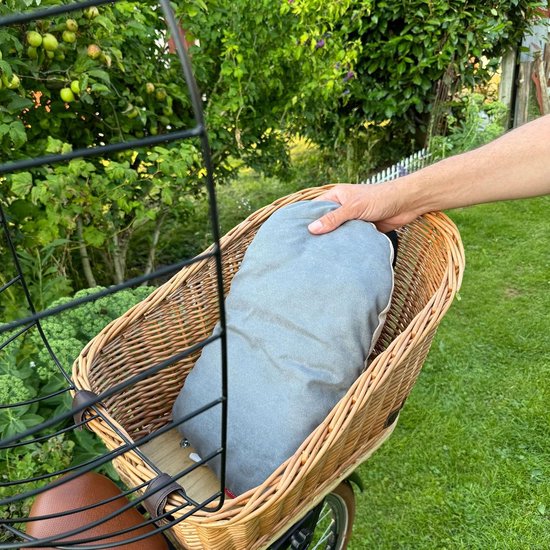 Fietsmand Hond - Hondenmand Fiets - Veilig Fietsen - Met Draadkap - 47x29x34cm - Bruin — afbeelding 4