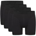 Zwarte Ten Cate boxershorts in een 4-pack, met elastische tailleband met logo.
