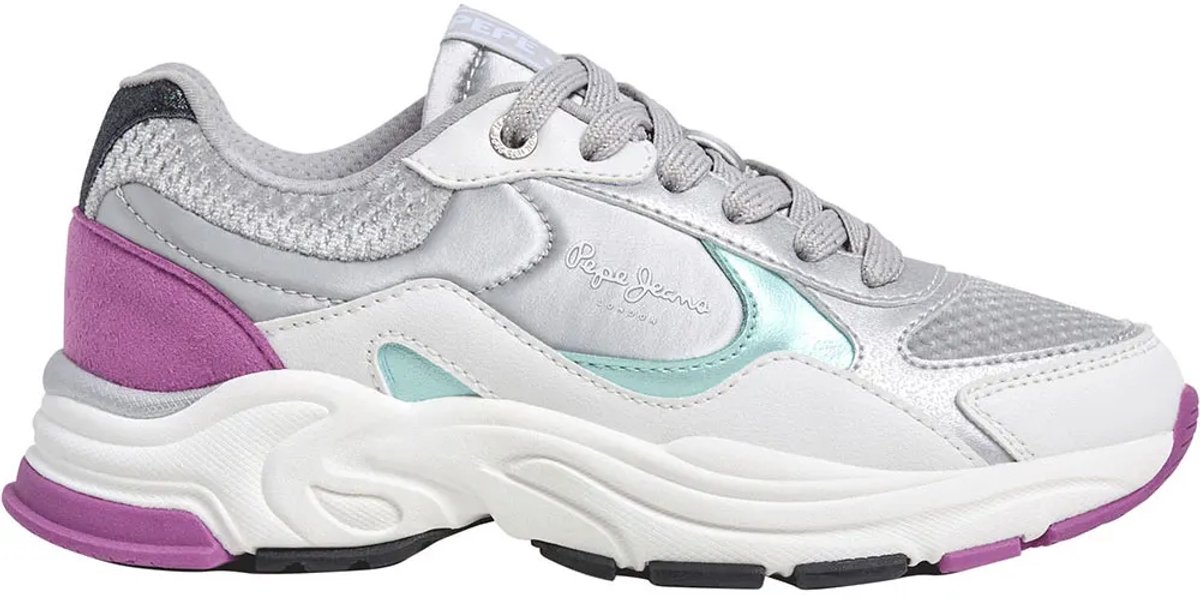 Pepe Jeans Mave Seal Schoenen Wit,Zilver EU 35 Meisje