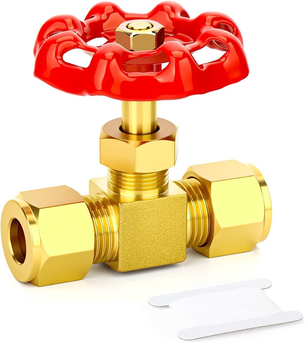 kogelkraan afsluitklep, 10 mm OD x 10 mm OD compressie luchtcompressor afsluitklep voor water olie gas