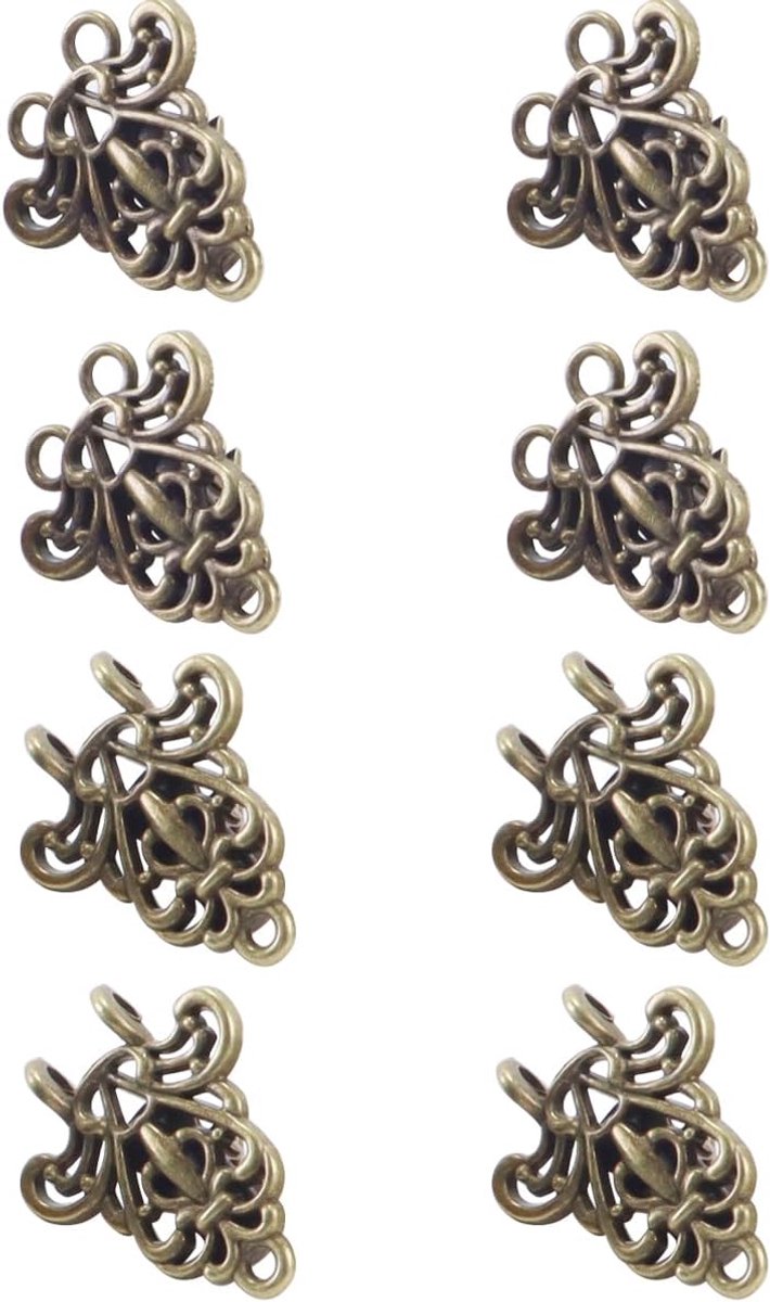 4 stuks bronzen legering holle bloemen cape clips Chinese stijl broche knoop voor vest trui mantel jurk