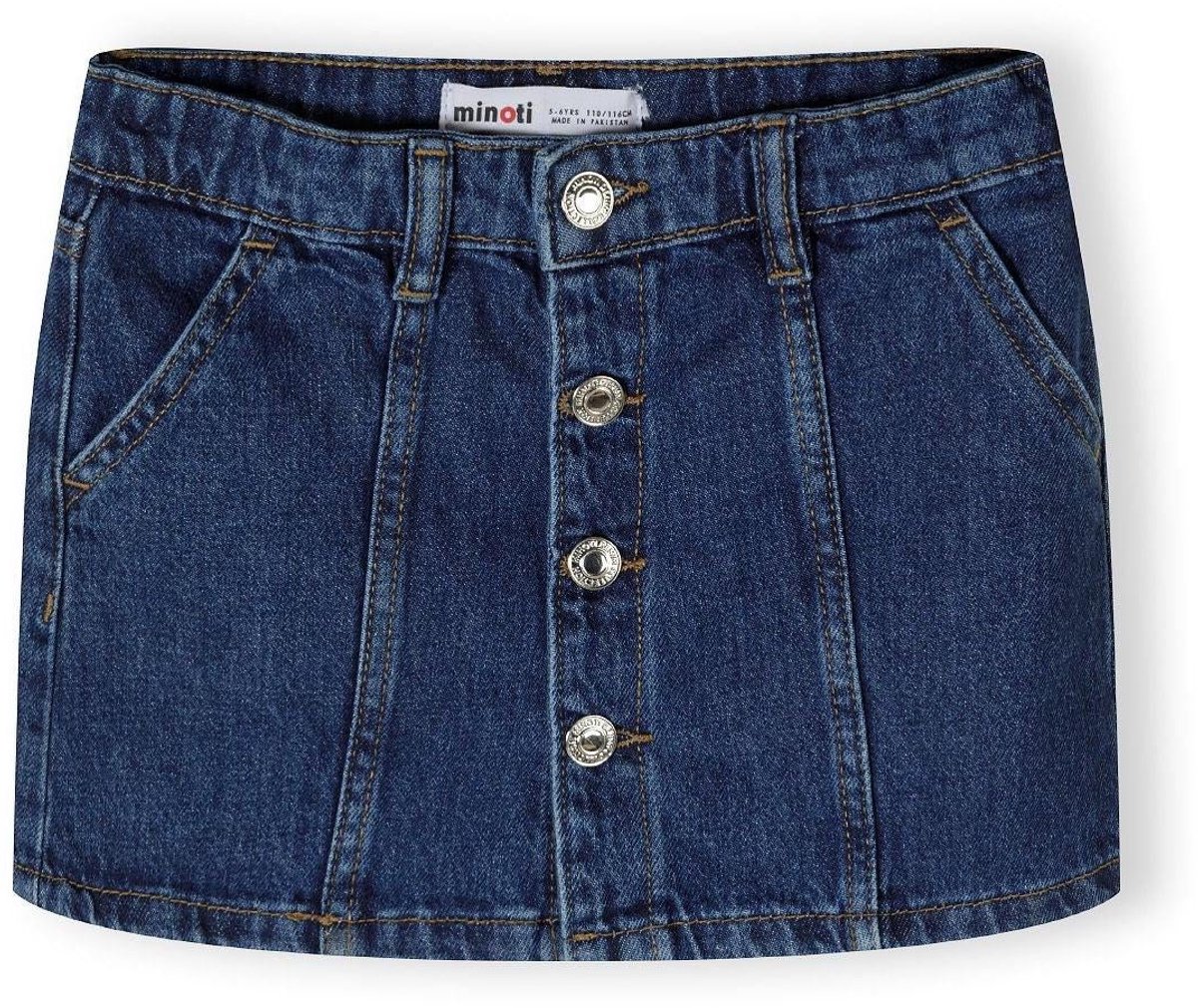 Minoti rok meisjes denim - jeansrok met knoopsluiting