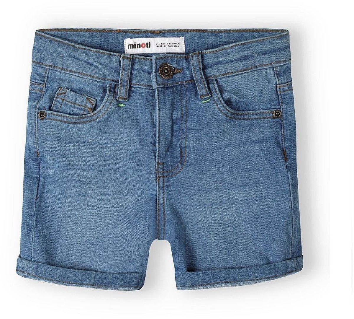 Minoti korte broek jongens denim - katoen - blauw - steekzakken