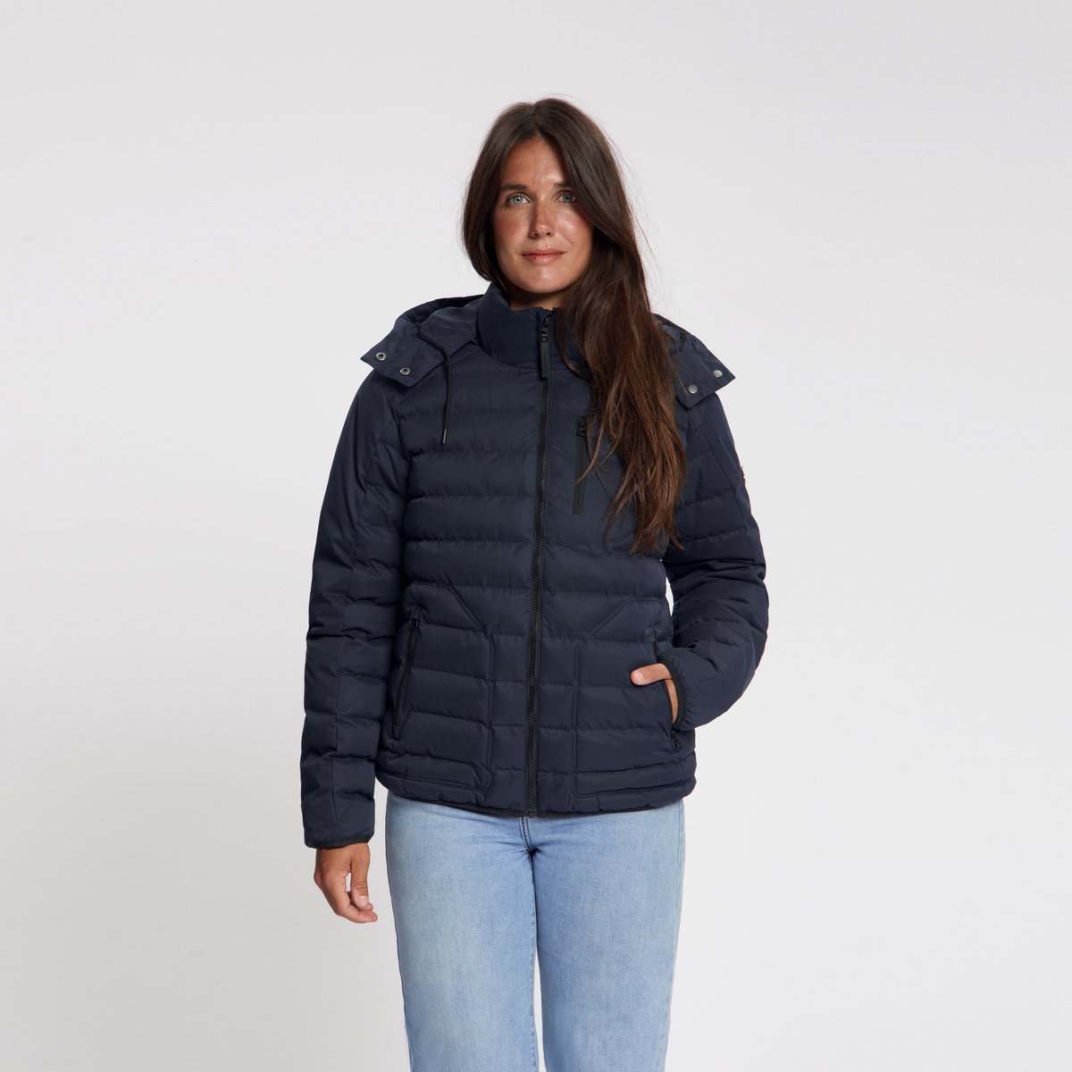 Travelin' Sigrid Dames - Puffer winterjas - Waterdicht - Navy