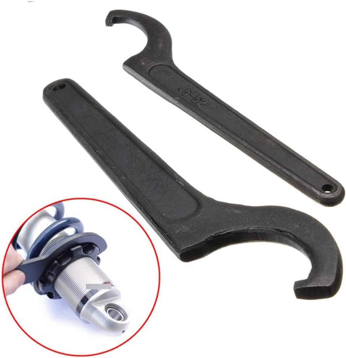 universele schokdemper C moersleutelgereedschap instelling haaksleutel chroom vanadium legering staal 45-52 mm