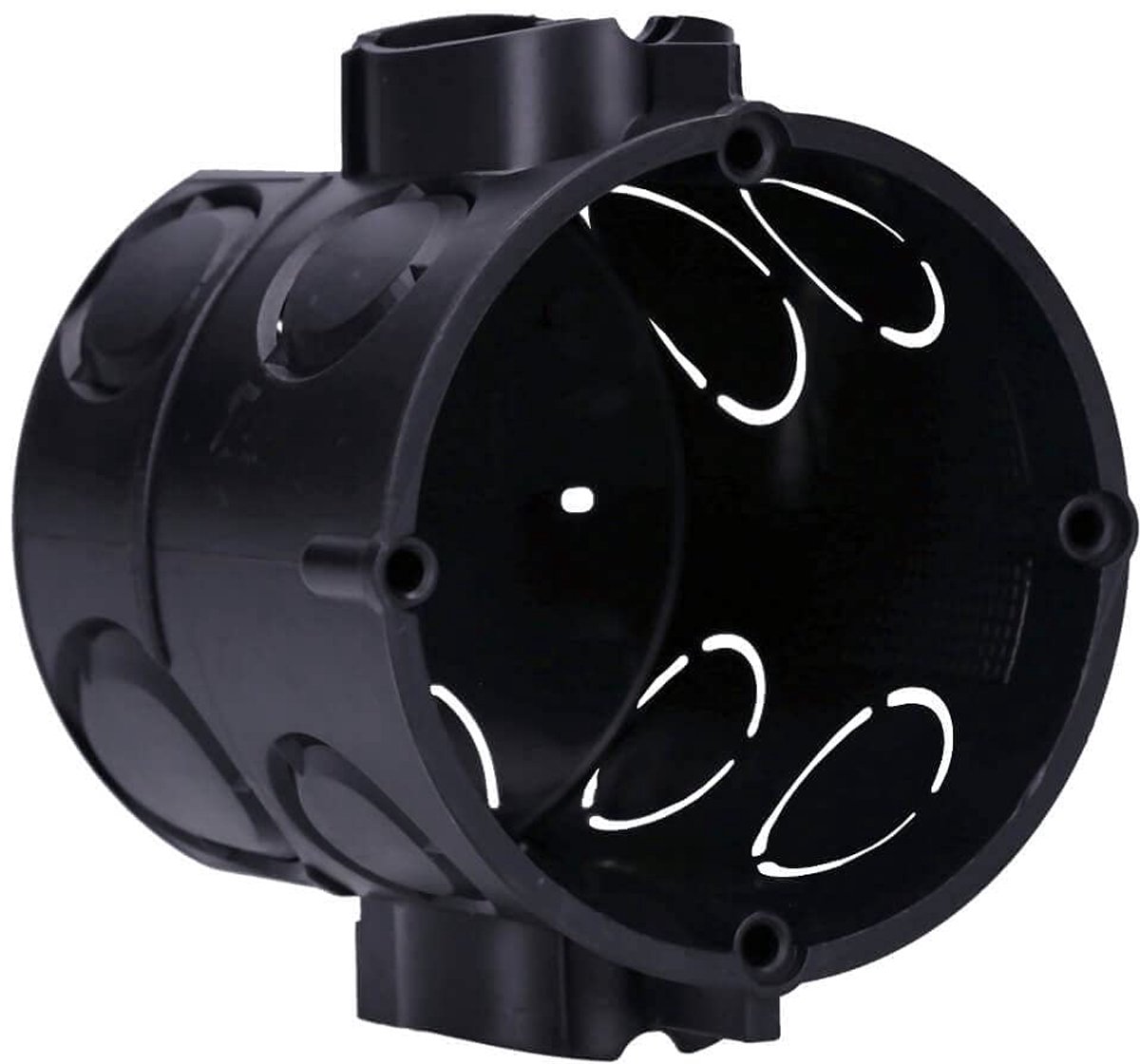 inbouw-apparatendoos schakeldoos verbindingsdoos met stutsen Ø 60mm 62mm diep UP M25 zwart 50 stuks