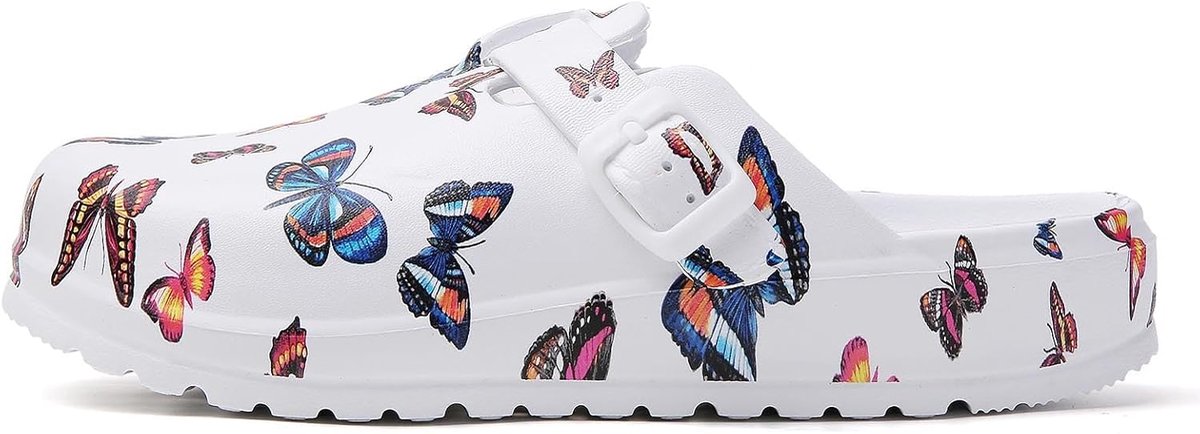 Tuinschoenen voor dames, comfortabele lichte clogs met EVA-voetbed, voor keuken, tuin, ziekenhuis, binnen en buiten