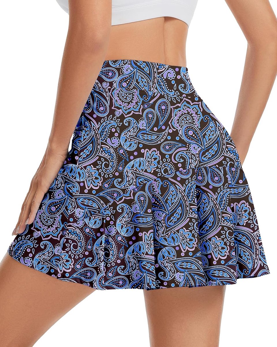 Broekrok voor dames,tennisrok met broek, sportrok, wandelrok, dames, met zakken, minirok