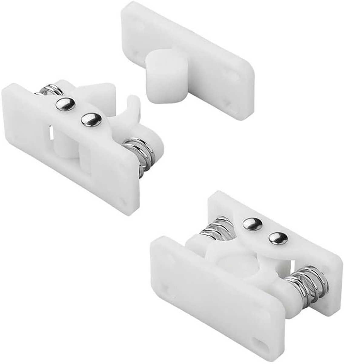 Set van 2 deurvangers met metalen veren, robuuste deurhouder voor caravans en campers, nylon en staal, sterk en veilig, eenvoudige montage