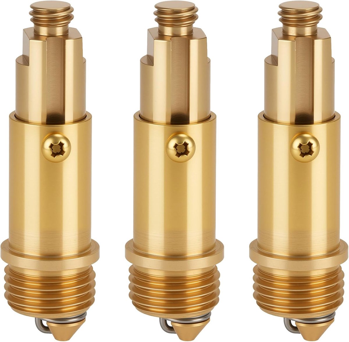 3 stuks pop-up afvoerventiel, afvoerstop wastafel, messing materiaal, pop-up afvoerventiel wastafel voor badkamer en keuken, afvoerstop, compatibel met M8/M16-schroefdraad