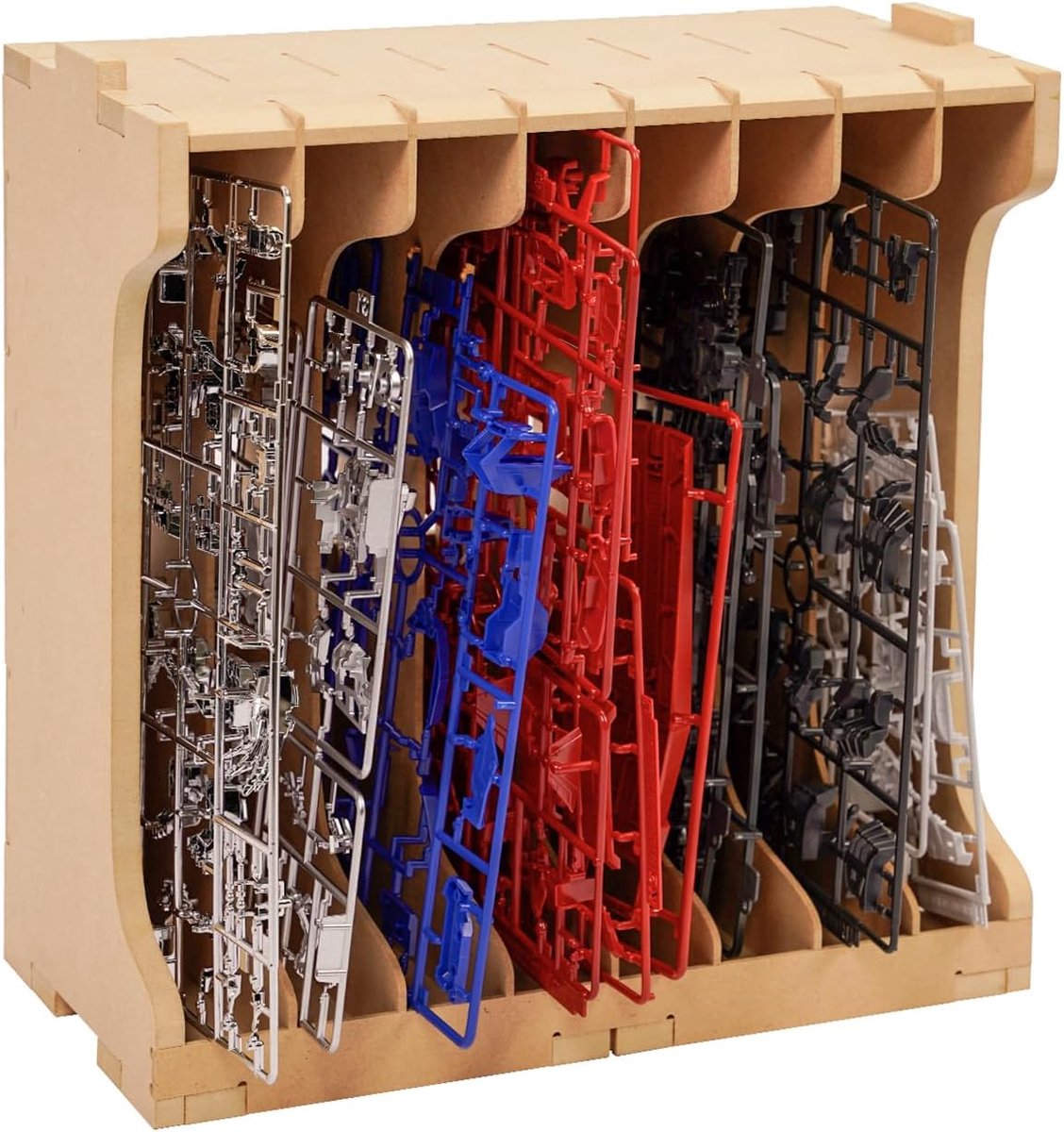 Onderdelenplank voor Gundam, Modelplank, Opbergrek, Actiefiguren DIY Modelbouw Accessoires, MDF Materiaal, Houten Loopplank voor Gundam Hobby Modelbouw Onderdelen, GK7