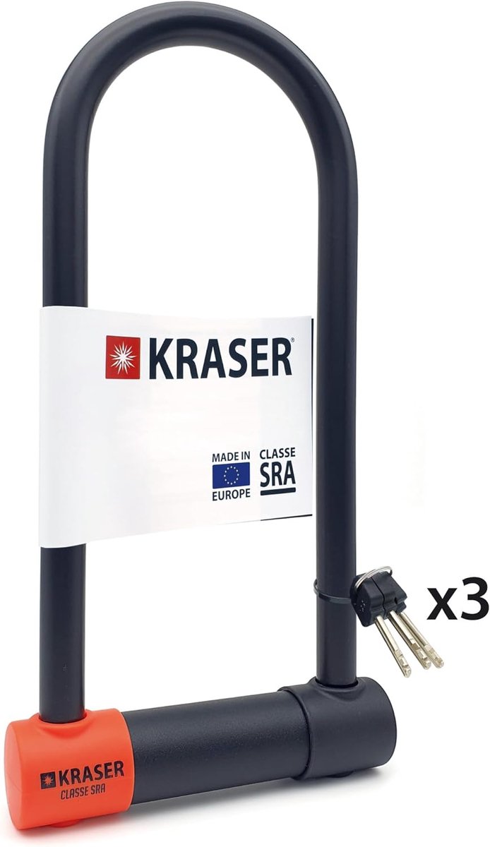 SnelShoppen - Disc Lock U-slot Motorfietsslot Ø18mm SRA Goedgekeurd Anti-diefstal Beveiliging 120cm Breed Robuust Veiligheidsslot