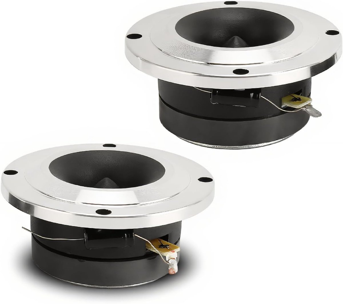 SnelShoppen - 2Pcs 150W Auto Tweeter Speaker, Aluminium Legering, Hoge Gevoeligheid, Stereo Surround, Hoog Frequentiebereik, Vervangingsset voor Autos