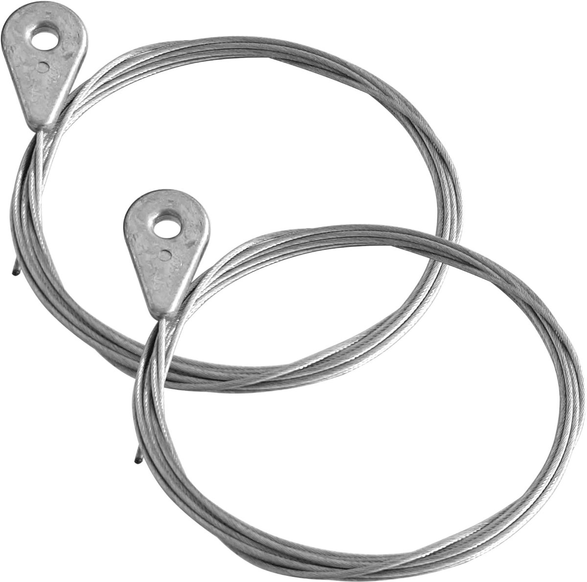 SnelShoppen - 2 x Flexibele Grasmaaier Kabel 1.5 mm 2.5 m met Oogkop, Diameter 6.5 mm, Voor Tuin, Tractor, Throttle Control, Tuinaccessoires