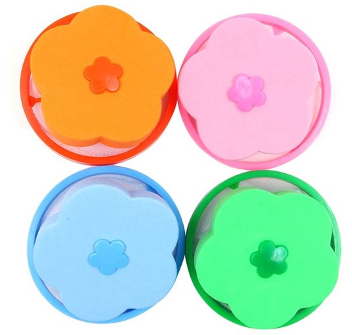 Netfilterzakken Herbruikbaar - Waszakken voor Wasgoed - Pluiszakken - 4 Stuks - Afmetingen 9,5 cm Diameter - Geschikt voor Wasmachine - Waszak