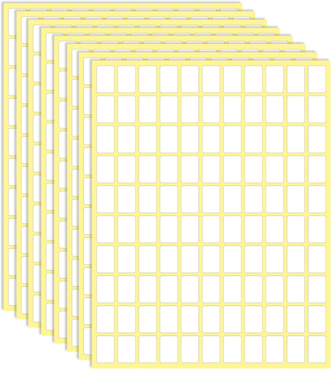 SnelShoppen - 3300 Stuks Witte Label Stickers, 0.5" x 0.75" (1.3cm x 1.9cm) Verwijderbare Blanke Labels voor School, Kantoor, Keuken, 110 Labels per V