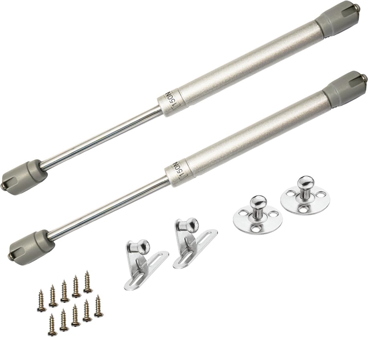 SnelShoppen - Gas Spring 2Pcs Gas Strut Lift Stay Support voor Keuken Kast Deur Soft Close Hinge 150N - Duurzaam en Praktisch