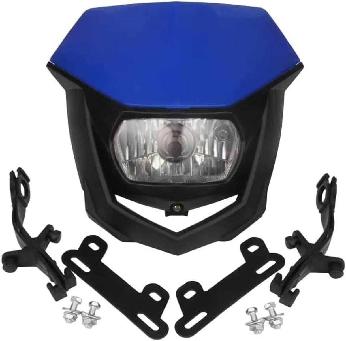 12V 35W ABS Motorfiets Koplamp met Dagrijverlichting en Knipperlichten voor Yamaha YZ XT WR TTR 125 230 250 450, Inclusief Accessoires en Fairing Masker