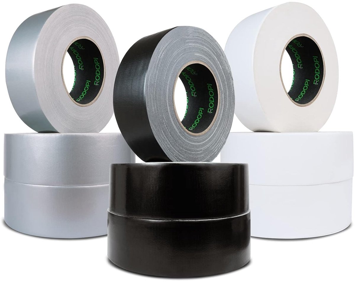 SnelShoppen - Extra Sterke Textieltape 50mm x 50m - Gaffa Tape - Duct Tape - Zwart, Zilver, Wit - Voor Industrieel Gebruik, Klussen, Feesten
