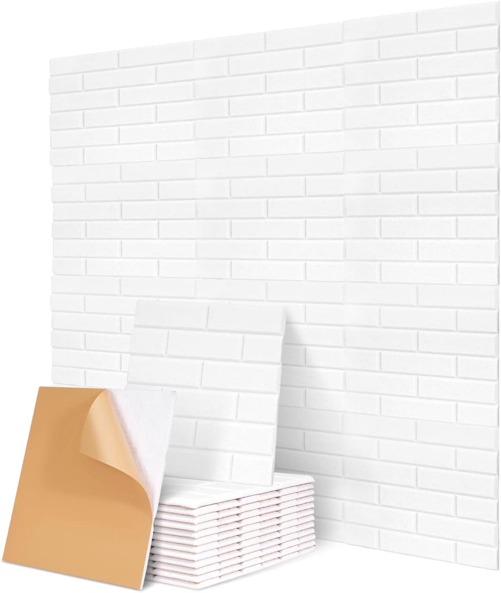 SnelShoppen - 12 Stuks Vierkante Geluidsabsorberende Platen | Hoogwaardige Geluidsisolatie voor Muren, Plafonds, Hout & Deuren - Akoestische Panelen,