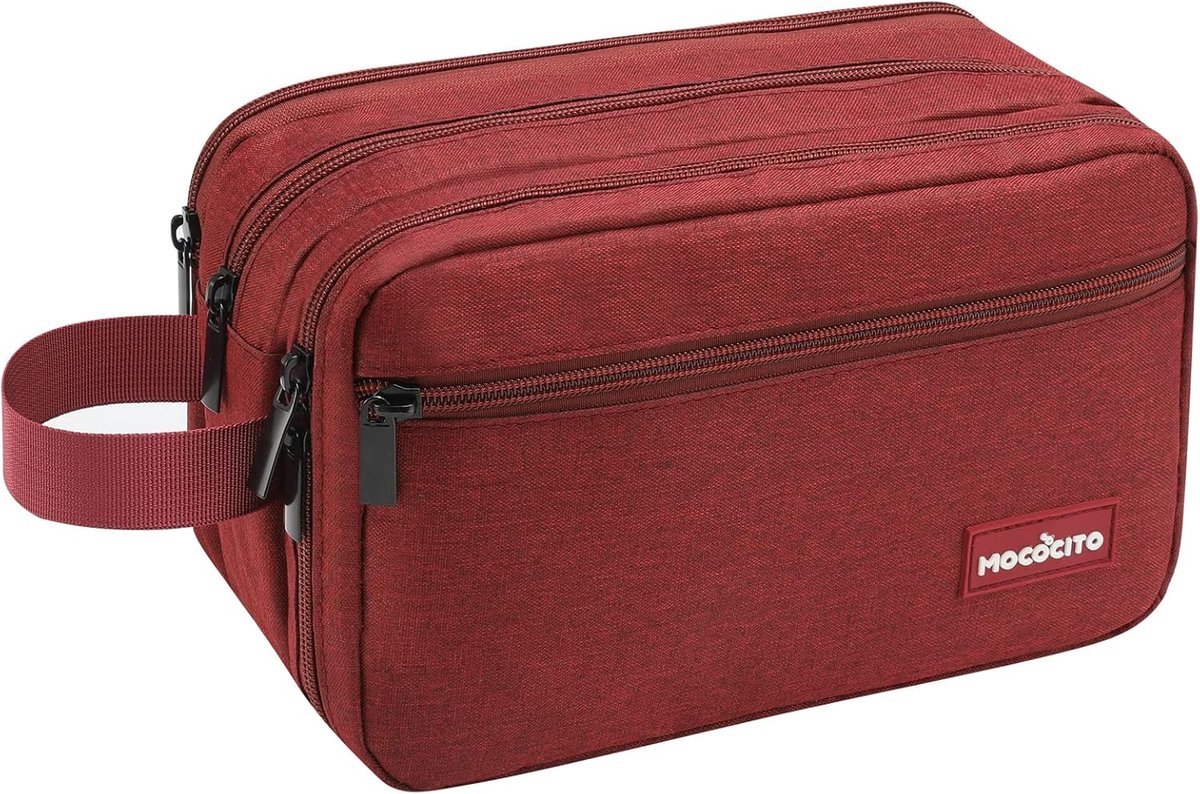 SnelShoppen - Grote Hangende Toilettas voor Mannen - Waterdichte Canvas Reistas - Make-up Organizer - Ideaal voor Reizen, Weekendjes Weg en Sport