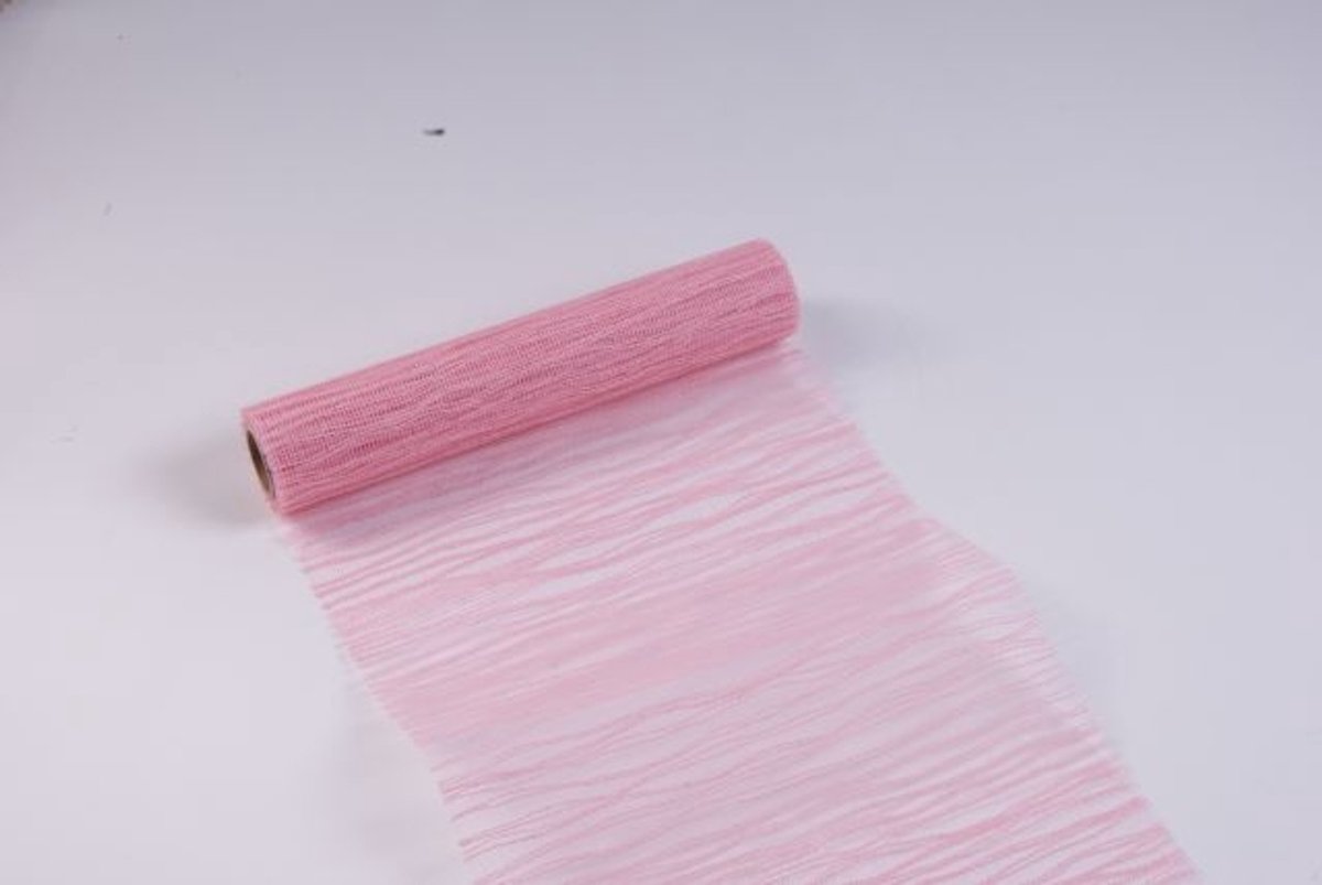 Wave Tafelband roze 26cmx20mtr (rolled)