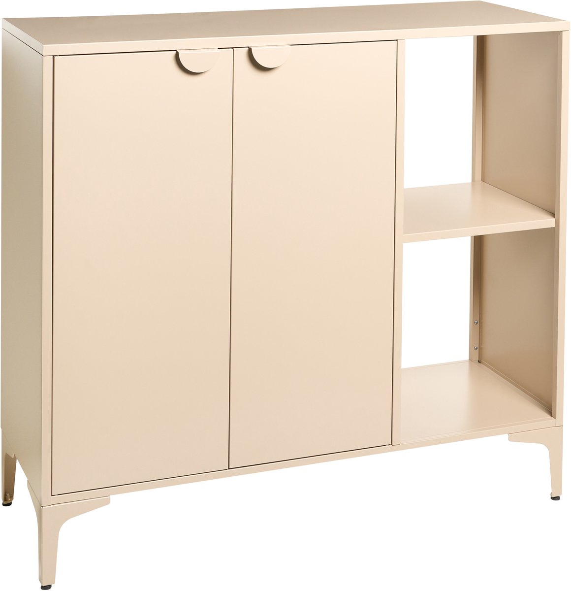 ARDURA - Dressoir met 2 deuren - Beige - Staal