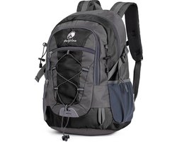 SnelShoppen - Wandelrugzak voor dames en heren 25 liter, waterdichte outdoor rugzak, dagrugzak voor kamperen, wandelen, bergbeklimmen, zwart